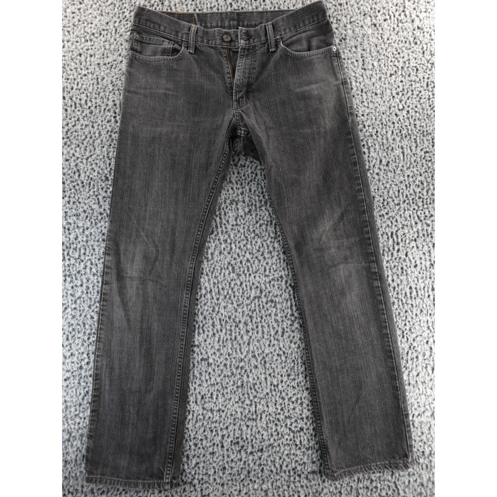 Levis 514 Straight Fit Jeans Mens 34x34 Faded Black Dark Gray Denim Pants